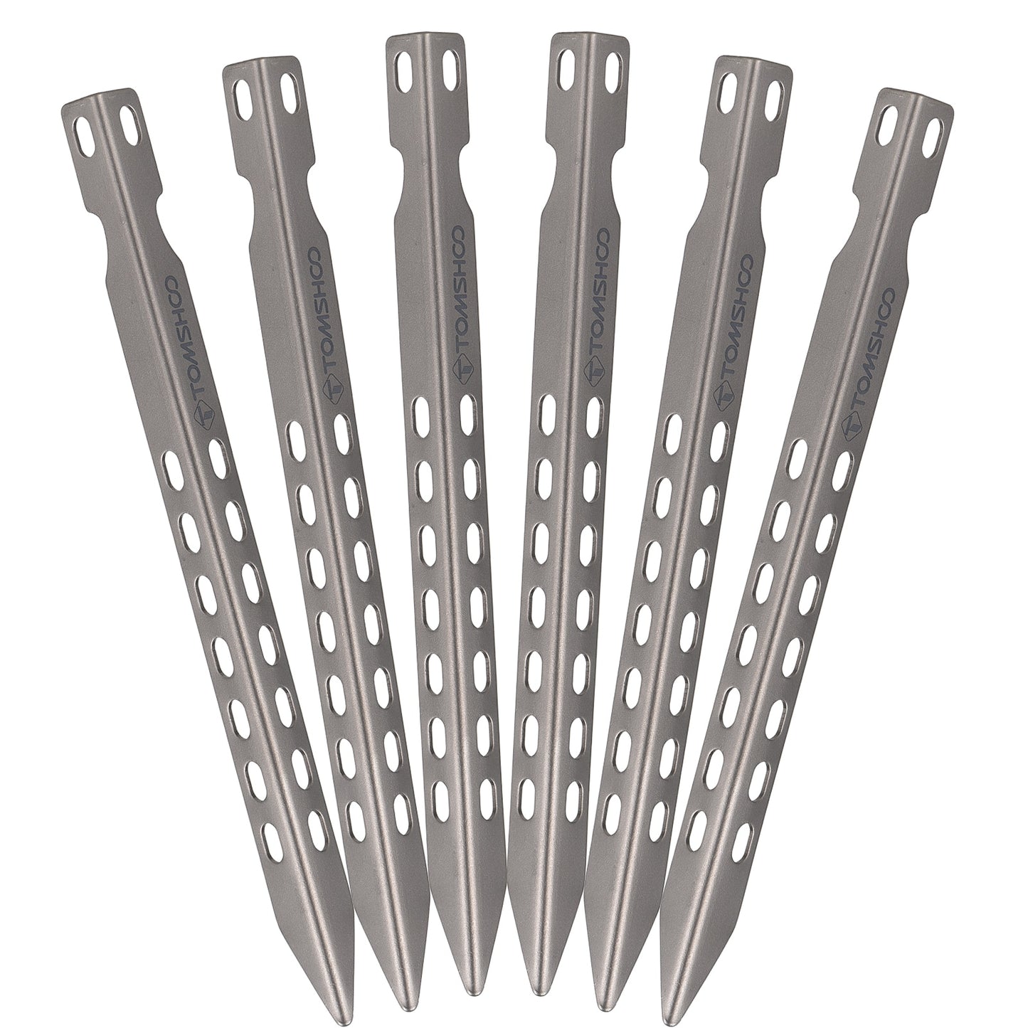 Ultralight Titanium Tent Pegs Super Strong Windproof Lightweight 6.3" Tent Pegs For Camping Hiking 4/6/8/12 Pack