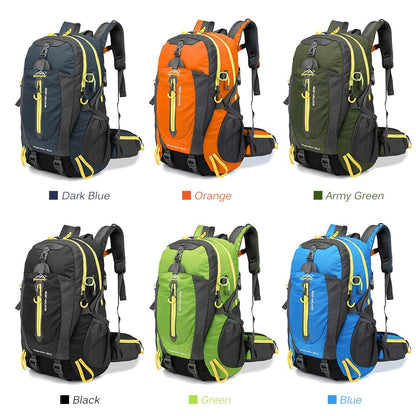 40L Multi-Purpose Unisex Backpack For Hiking Travel Lightweight Compact & Versatile Water Resistant Backpacking Daypack Laptop Rucksack