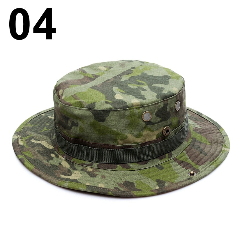 Camo Boonie Hat For Hiking Camping Trekking Backpacking Outdoor Travel Hat For Summer Autumn Spring, Sun Protection + Moisture Wicking