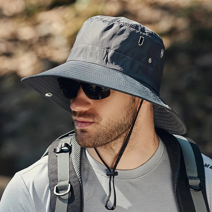 Men's Sunshade Hiking Hat For Trekking Camping Fishing Outdoor Gear Headwear With Large Eaves For Maximum Protection Against The Sun/Showers