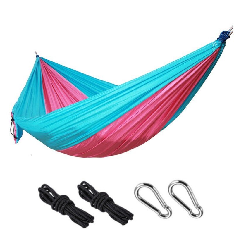 Lightweight Portable 270x140cm Parachute Nylon Hammock for Backpacking, Travel, Beach, Backyard, Hiking