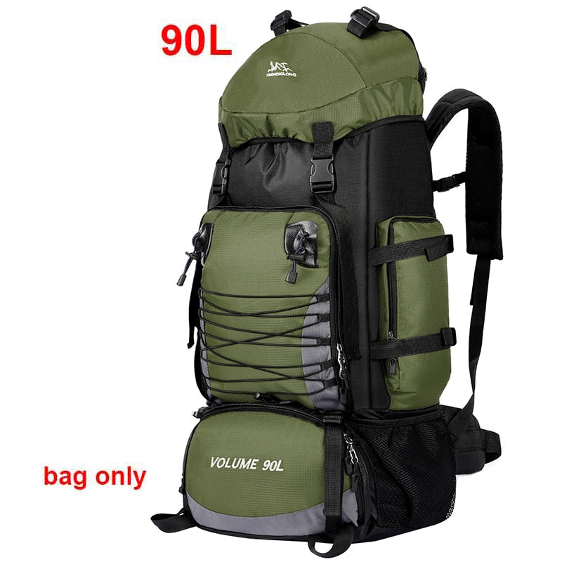 Large Capacity 80-90L Backpack For Trekking Hiking Camping Unisex Versatile Travel Rucksack