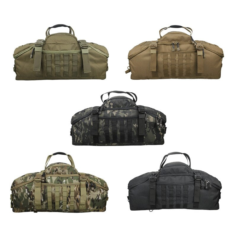 60-80L Molle Tactical Backpack Holdall For Travel Camping Hiking Sports Gym Duffel Bag