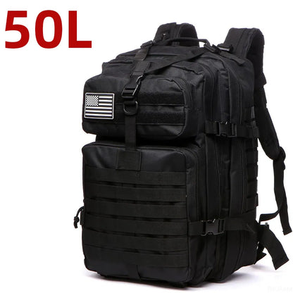 1000D Nylon Waterproof Multi-Purpose 25L/50L Molle Backpack For Hiking Camping Fishing Trekking Trekking Fishing Hunting Softback Daypack Rucksack