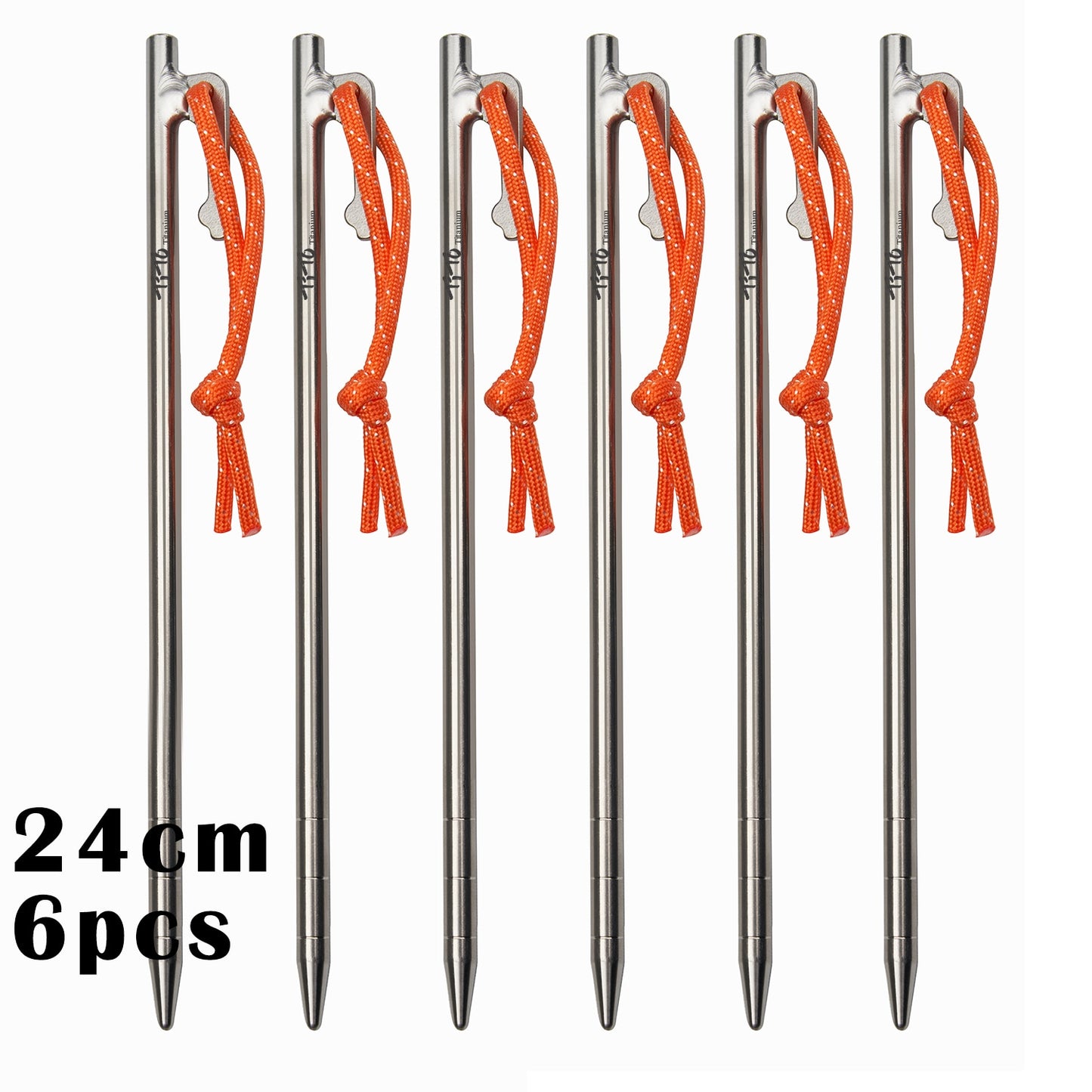 Superior Durability Titanium Alloy Tent Pegs For Camping, Awnings, Tarp Stakes For Hard Ground - 24CM/35CM/40CM