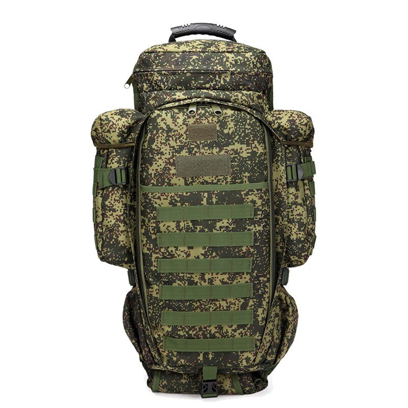 Large Capacity 65L Camo Tactical Backpack for Travel and Hiking With Ergonomic Air Cushion Belt