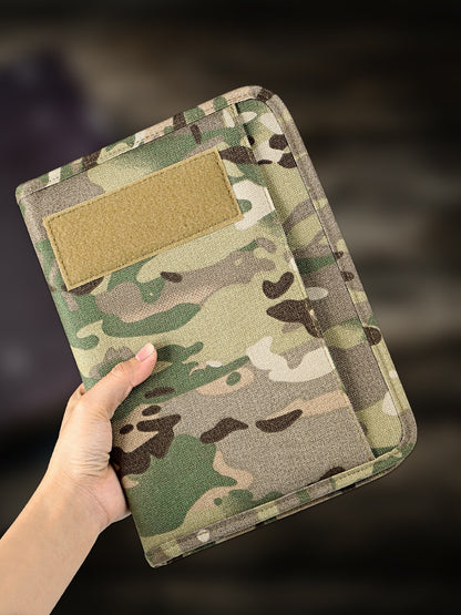 Kosibate Outdoor Padfolio Ring Binder with 80 Sheets of Loose-Leaf Paper Military Memorandum A5 Weatherproof Tactical Notebook