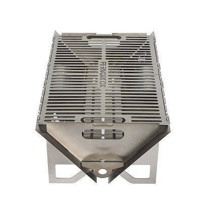 Portable Folding Stainless Steel BBQ Grill Stove For Camping Outdoor Cooking - 2 Sizes Small Large