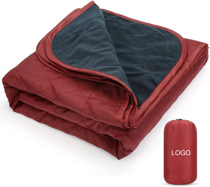 210gsm Polar Fleece Portable Travel Quilt Winter Travel Blanket For Camping Picnics Outdoor Leisure Windproof Rain Resistant