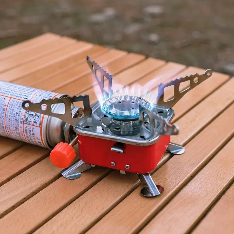 Portable Powerhouse: Mini Camping Gas Stove - Your Ultimate Outdoor Cooking Companion!