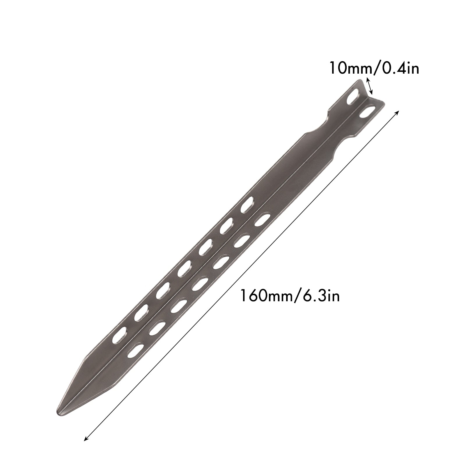 Ultralight Titanium Tent Pegs Super Strong Windproof Lightweight 6.3" Tent Pegs For Camping Hiking 4/6/8/12 Pack