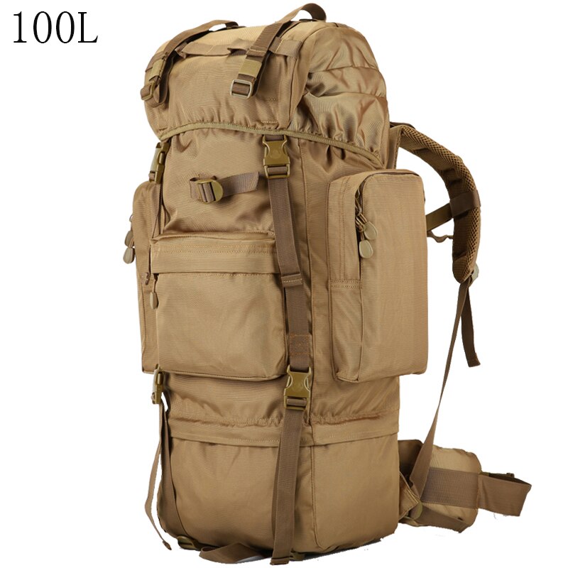 100L Large Capacity Tactical Backpack For Long Distance Hiking Travel Cross Country Trekking - High Quality Oxford Nylon Waterproof Adventure Bag