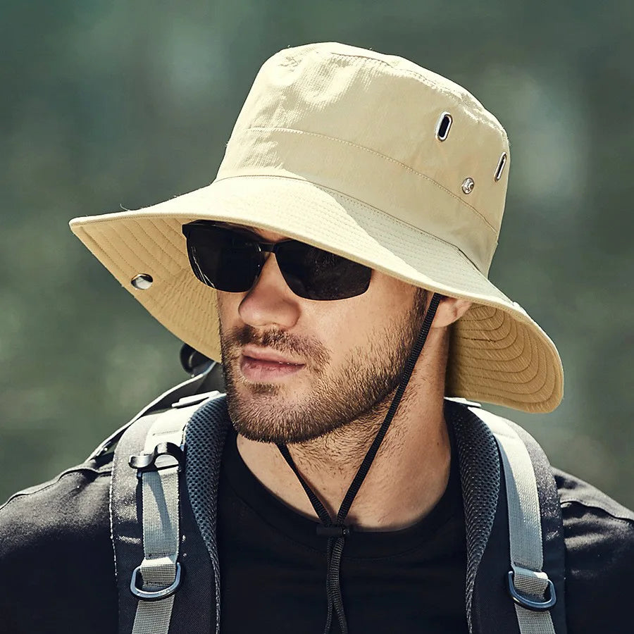 Men's Sunshade Hiking Hat For Trekking Camping Fishing Outdoor Gear Headwear With Large Eaves For Maximum Protection Against The Sun/Showers