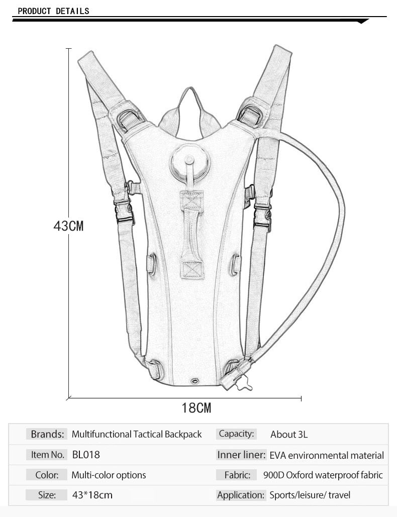 Ultralight Trail Running Hydration Backpack Hiking Climbing Mountain Biking Running Pack With 3L Water Bladder Bag