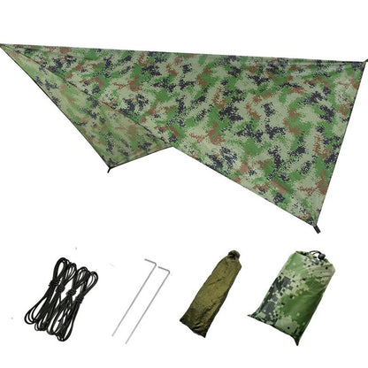 Lightweight Camping Tarp Canopy Shade Sail Waterproof Hammock Awning Bivvy Shelter For Hiking Backpacking Outdoor Survival