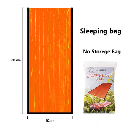 Portable Waterproof Emergency Survival Blanket Sleeping Bag Thermal Bivy Sack For Hiking Camping Trekking