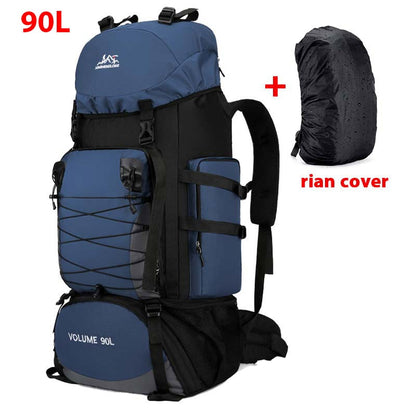 Large Capacity 80-90L Backpack For Trekking Hiking Camping Unisex Versatile Travel Rucksack