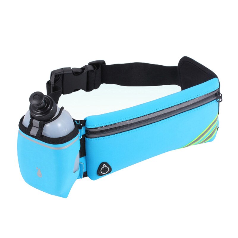 Waterproof Running Waist Belt Bag with Phone and Water Holder - Sports Fanny Pack for Women and Men Hiking Waist Bag