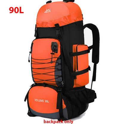 Large Capacity 80-90L Backpack For Trekking Hiking Camping Unisex Versatile Travel Rucksack