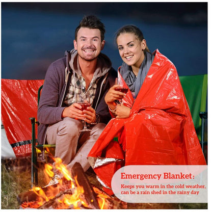 Portable Waterproof Emergency Survival Blanket Sleeping Bag Thermal Bivy Sack For Hiking Camping Trekking