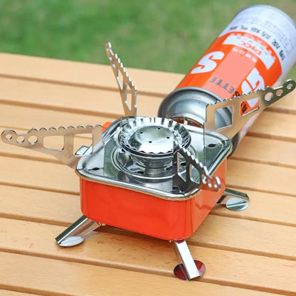 Portable Powerhouse: Mini Camping Gas Stove - Your Ultimate Outdoor Cooking Companion!