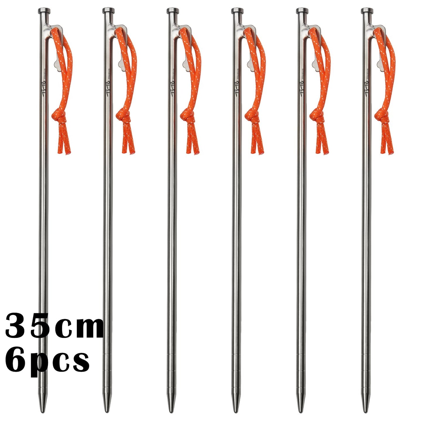 Superior Durability Titanium Alloy Tent Pegs For Camping, Awnings, Tarp Stakes For Hard Ground - 24CM/35CM/40CM