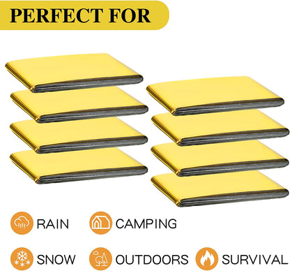 Gold/Silver Survival Blanket Emergency Waterproof Thermal Blanket Foil Sheet For First Aid Rescue 130x210cm 5-30Pcs