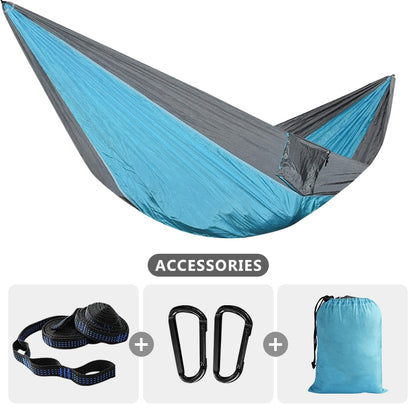 Portable Lightweight 210T Parachute Nylon Hammock for Camping Hiking Travel Adventure - Single Size 220x90cm