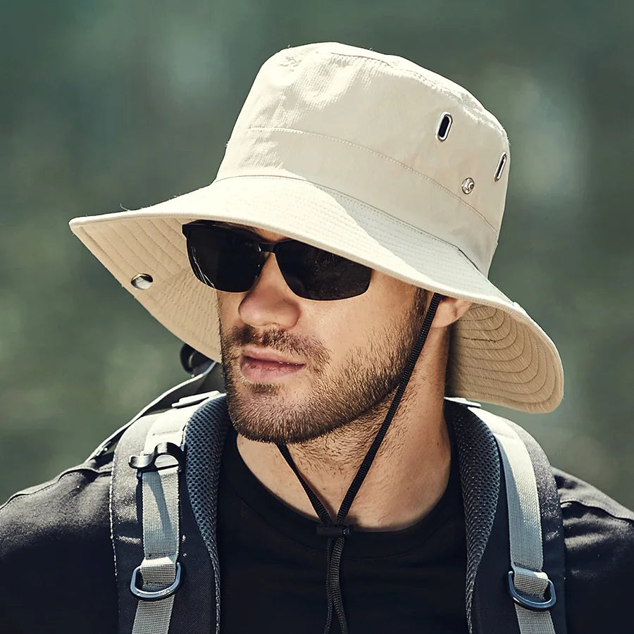 Men's Sunshade Hiking Hat For Trekking Camping Fishing Outdoor Gear Headwear With Large Eaves For Maximum Protection Against The Sun/Showers