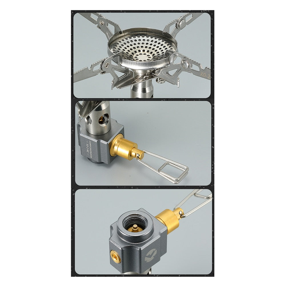 Portable Camping Stove Outdoor Cooking Gas Burner For Hiking Camping Backpacking - With Handy Storage Bag