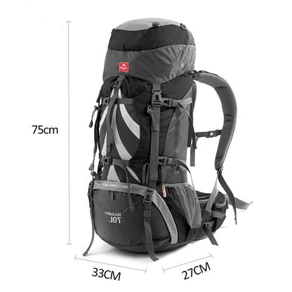 Big Capacity 70L Backpack For Mountaineering Hiking Unisex Waterproof Travel Rucksack