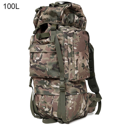 100L Large Capacity Tactical Backpack For Long Distance Hiking Travel Cross Country Trekking - High Quality Oxford Nylon Waterproof Adventure Bag