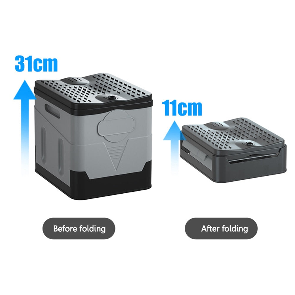 Travel Portable Car Emergency Toilet - Folding and Compact Outdoor Toilet with Concealed Tank and Cover for Outdoor Activities