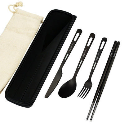 Pure Titanium Cutlery Tableware Set Outdoor Knife Fork Spoon Chopsticks Travel Dining Essentials