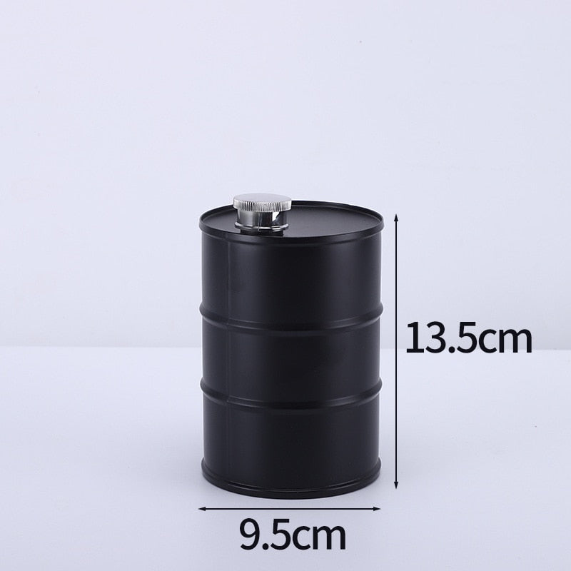 Vodka Oil Drums Drink Canister For Vodka 25oz Oil Barrel Whiskey Jug Portable Stainless Steel Alcohol Liquor Outdoor Travel Hip Flask 