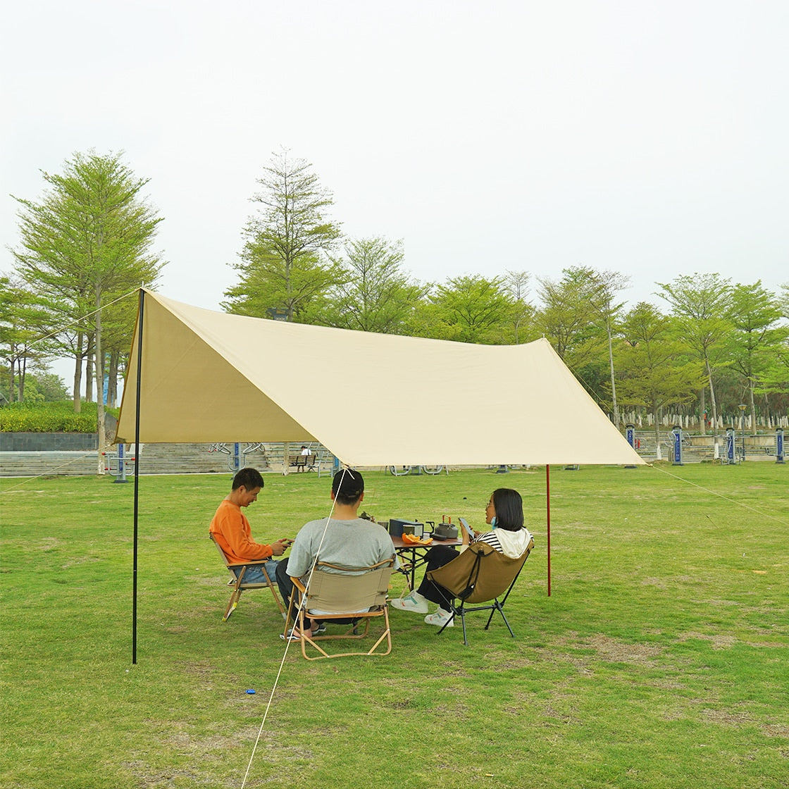 Adjustable Tent Awning Poles For Camping Tarps Canopies etc Lightweight Aluminum Tarp Support Rods with Storage Bag