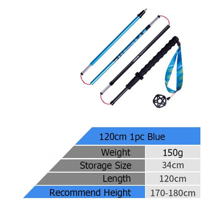 Ultralight Nordic Walking Poles Carbon Fiber Trekking Poles For Hiking, Backpacking - Straight Pole Walking Sticks 110cm/120cm