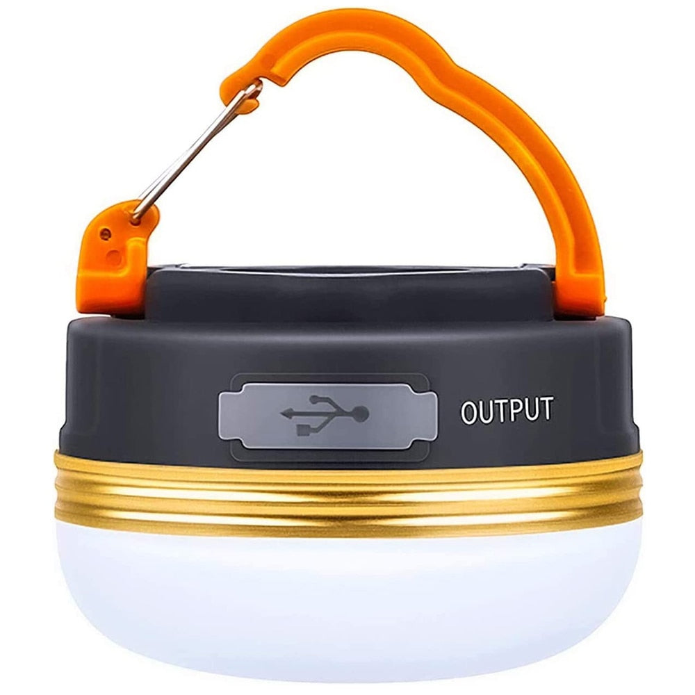 Portable 10W LED Camping Lantern with USB Rechargeable Battery and 3 Lighting Modes for Travel, Hiking and Emergency