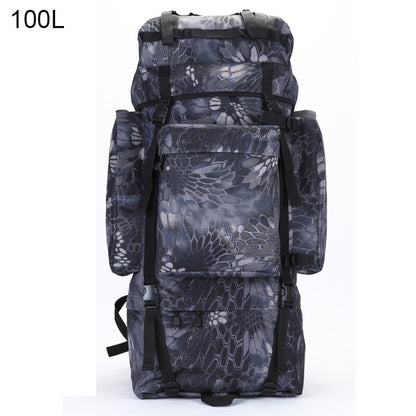 100L Large Capacity Tactical Backpack For Long Distance Hiking Travel Cross Country Trekking - High Quality Oxford Nylon Waterproof Adventure Bag