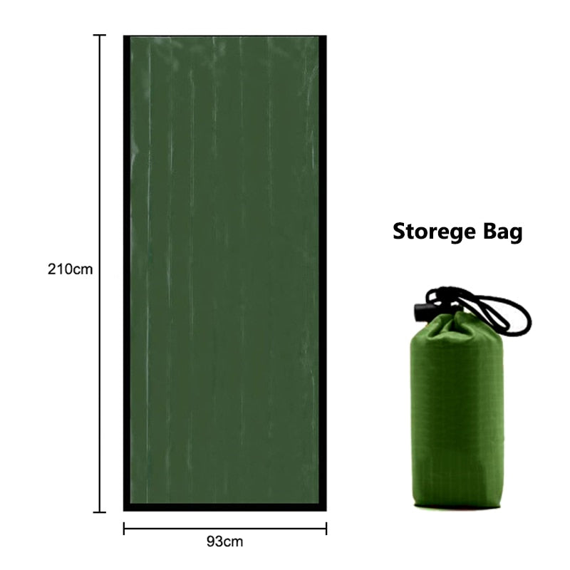 Portable Waterproof Emergency Survival Blanket Sleeping Bag Thermal Bivy Sack For Hiking Camping Trekking