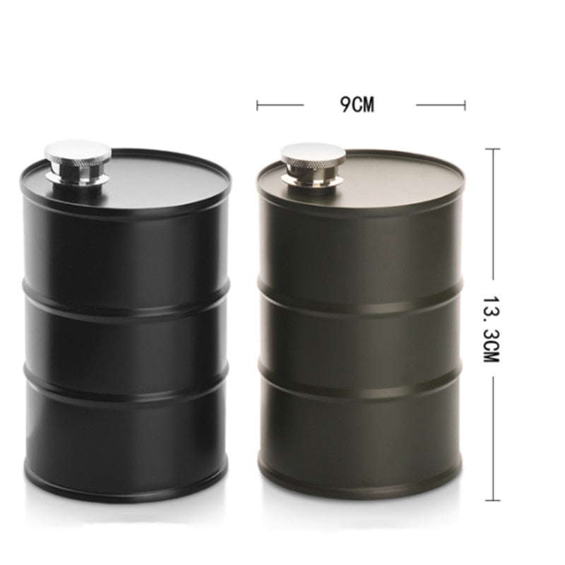 Vodka Oil Drums Drink Canister For Vodka 25oz Oil Barrel Whiskey Jug Portable Stainless Steel Alcohol Liquor Outdoor Travel Hip Flask 