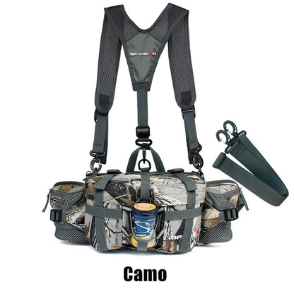 Multi-Compartment Outdoor Hiking Waist Bag For Hiking Cycling Water Bottle Travel Bag