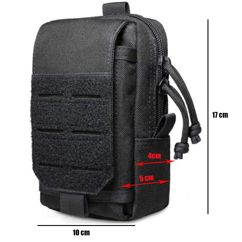 Tactical Molle Pouch Mobile Phone Waist Bag EDC Tool Travel Pack Outdoor Working Tools Holder