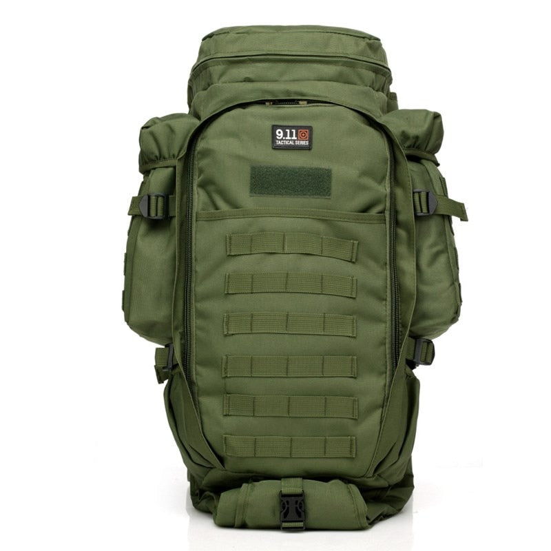 Large Capacity 65L Camo Tactical Backpack for Travel and Hiking With Ergonomic Air Cushion Belt