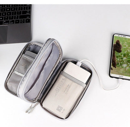 Portable Digital Gadget Travel Storage Bag Multi-Pocket Phone Pouch Organizer For Cable Earphones Power Banks etc