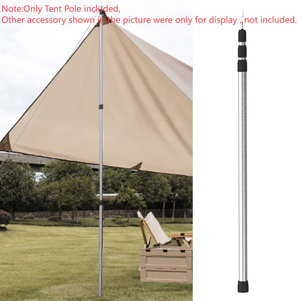 Lightweight Adjustable Height Telescopic Tent Poles 230cm Aluminum Support Rods For Awnings, Tents, Tarps & Canopies