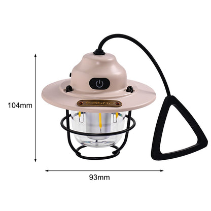 LED Camping Lamp Retro Hanging Tent Lamp Waterproof Dimmable Camping Lights 4500mAh Battery Emergency Light Lantern for Outdoor