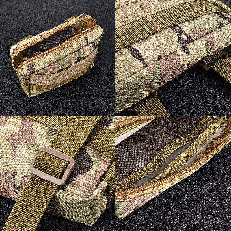 Military Molle Pouch Nylon Waterproof Phone Bag Tactical Belt Waist Bag Outdoor Sport EDC Tool Pocket