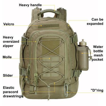 60L Molle Tactical Backpack For Hiking Climbing Outdoor Waterproof Sports Travel Rucksack For Camping Hunting