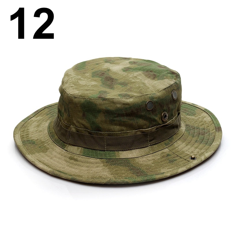 Camo Boonie Hat For Hiking Camping Trekking Backpacking Outdoor Travel Hat For Summer Autumn Spring, Sun Protection + Moisture Wicking